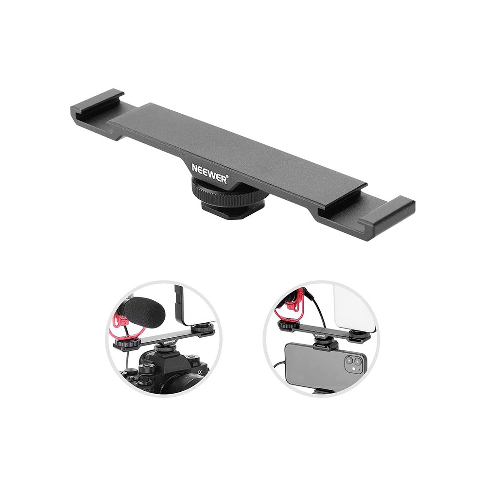 Neewer Dual Cold Shoe Port Holder