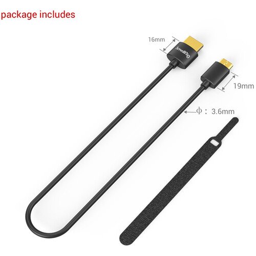 Câble SmallRig Mini-HDMI vers HDMI (13,8")