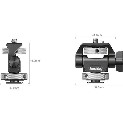 Support de moniteur SmallRig pivotant et inclinable avec griffe porte-accessoires