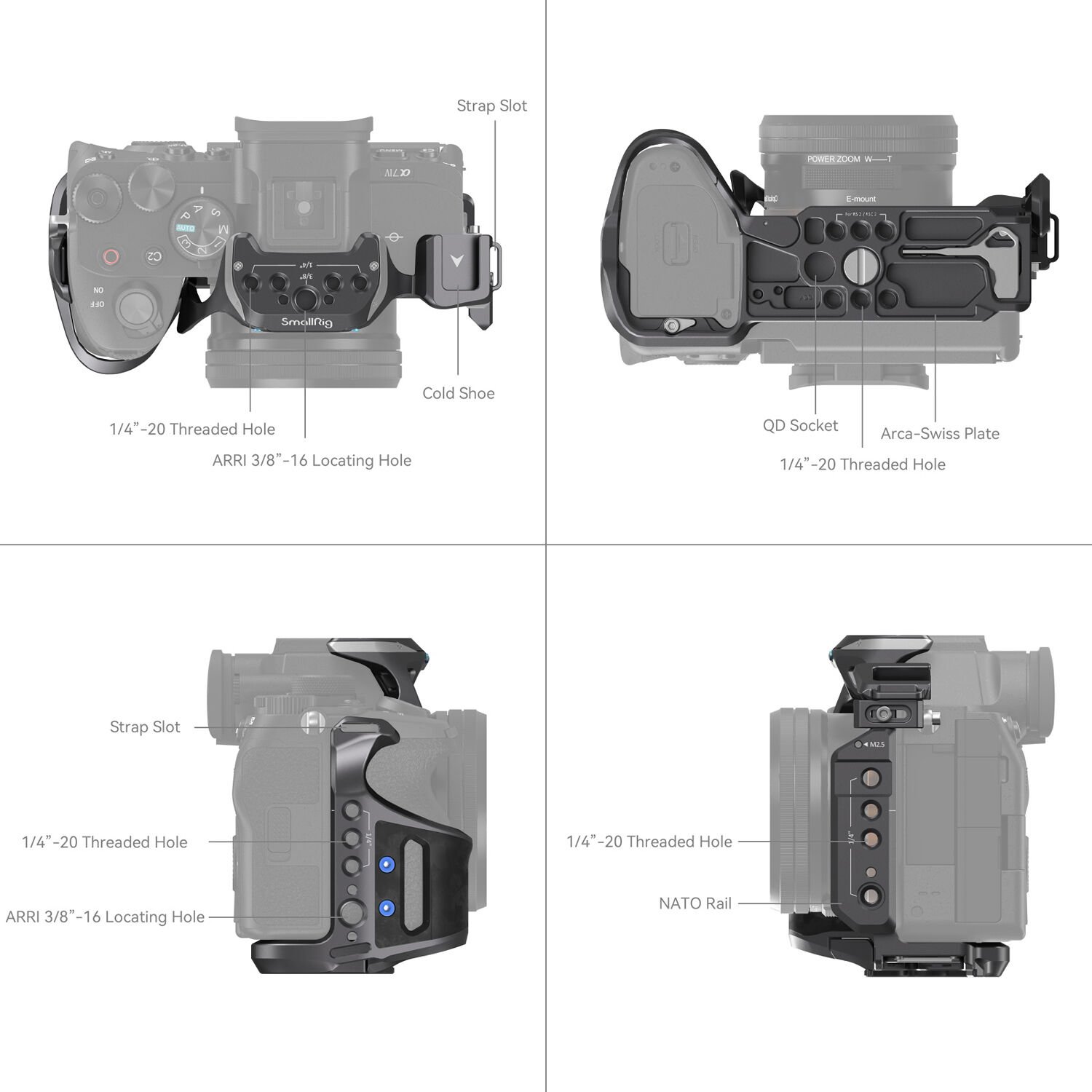 Kit de cage avancée SmallRig Rhinoceros pour Sony a7R V, a7 IV et a7S III 2