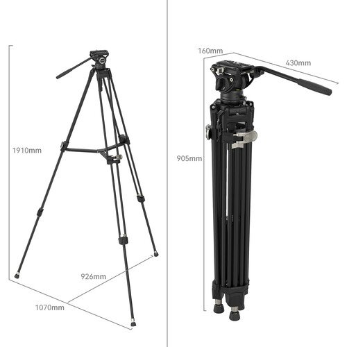 Système de trépied robuste en aluminium SmallRig AD-80 FreeBlazer 2