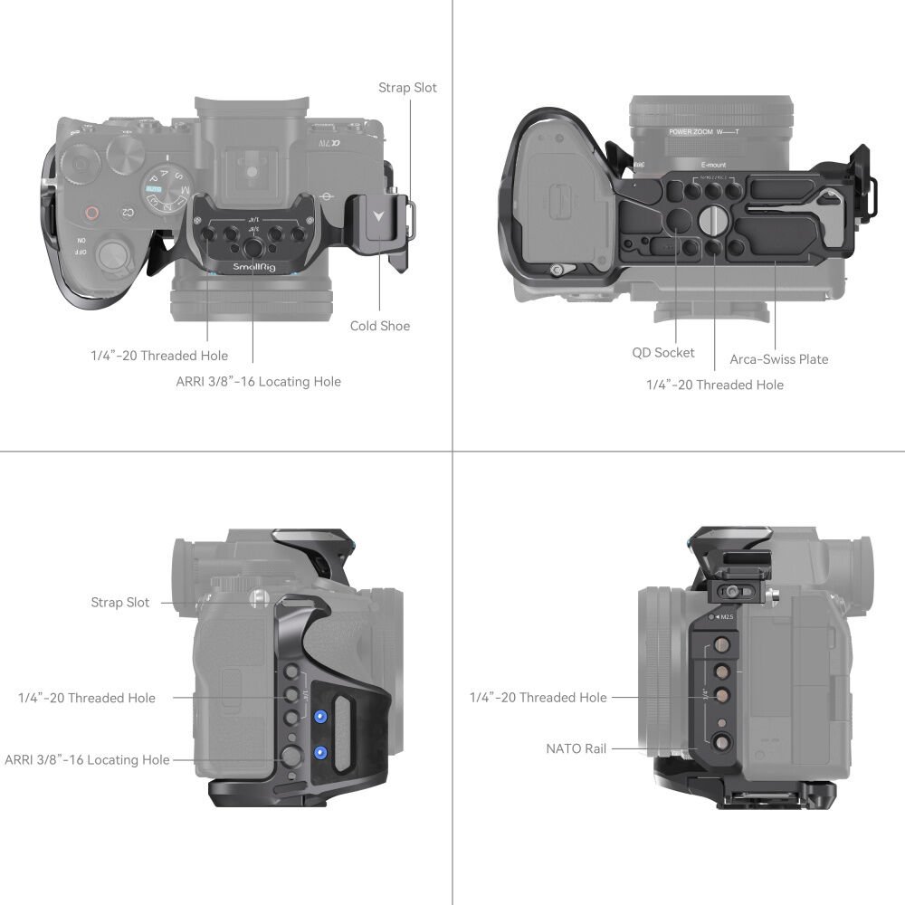 SmallRig Rhinoceros Cage Kit pour Sony a7R V, a7 IV &amp; a7S III 4