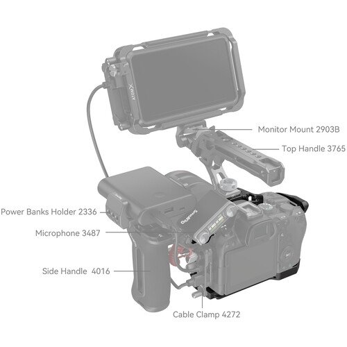 Cage pour appareil photo SmallRig « Black Mamba » pour Canon EOS R6 Mark II 3