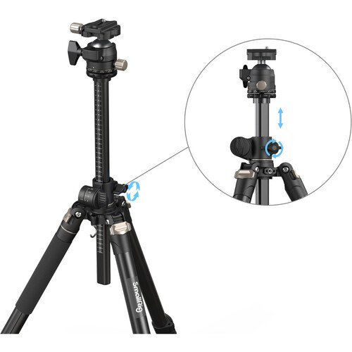 Trépied en aluminium SmallRig CT200 avec colonne centrale latérale et rotule