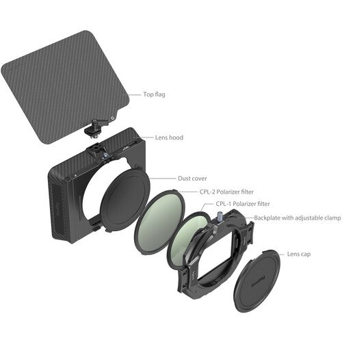 Boîte à matte SmallRig avec pince réglable et kit VND