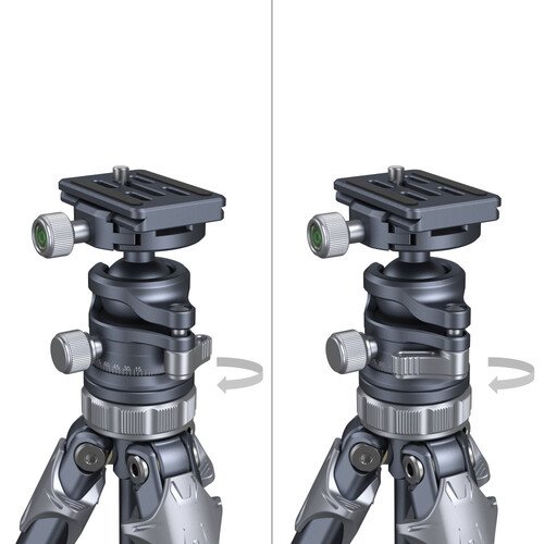 Trépied de voyage léger en aluminium SmallRig AP-02 avec rotule de type Arca