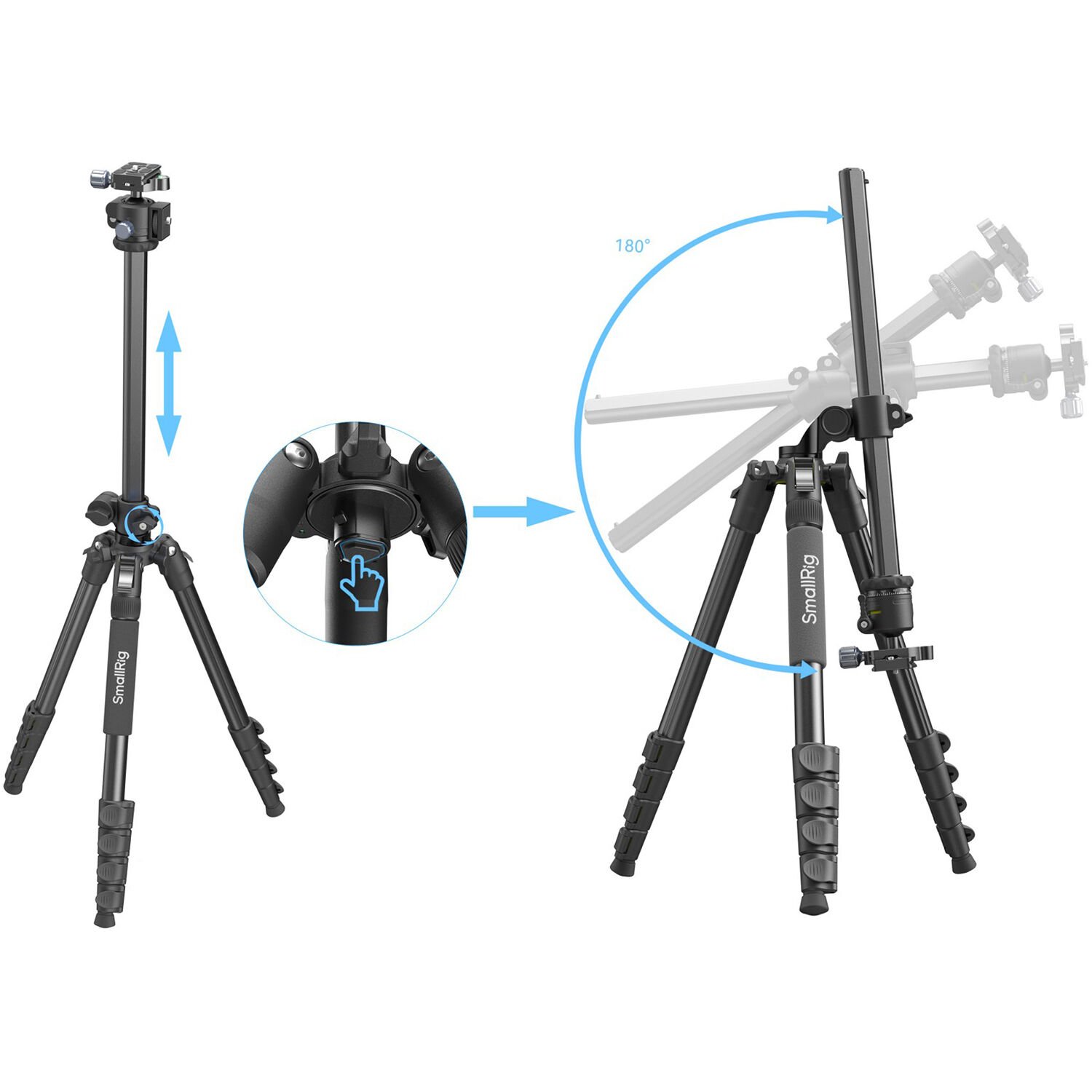 Trépied professionnel SmallRig CT25 en alliage d'aluminium