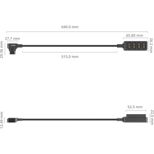 Répartiteur SmallRig mâle D-Tap vers femelle D-Tap 4 ports (25") 3