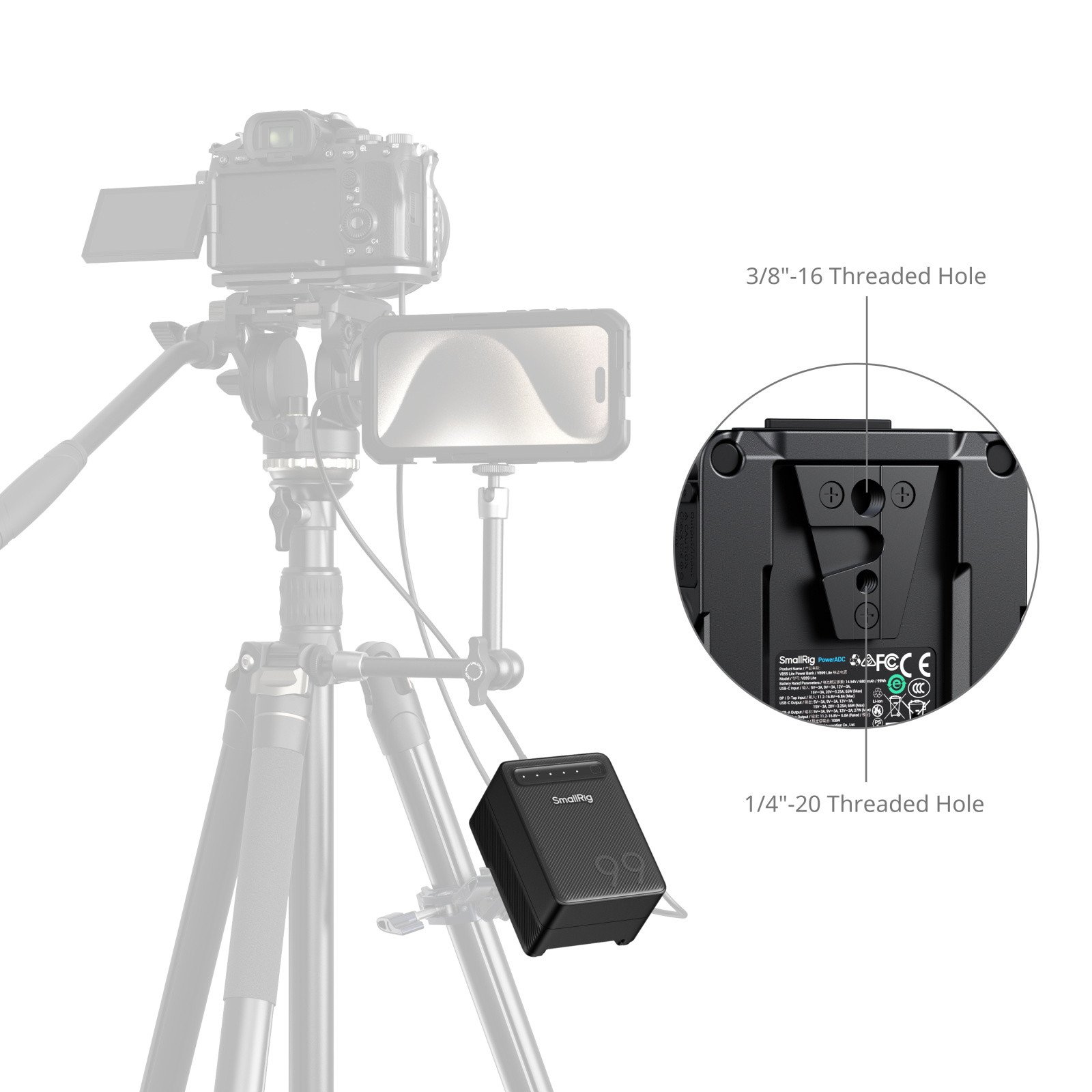 Batterie SmallRig VB99 Lite mini V-Mount 5245 4