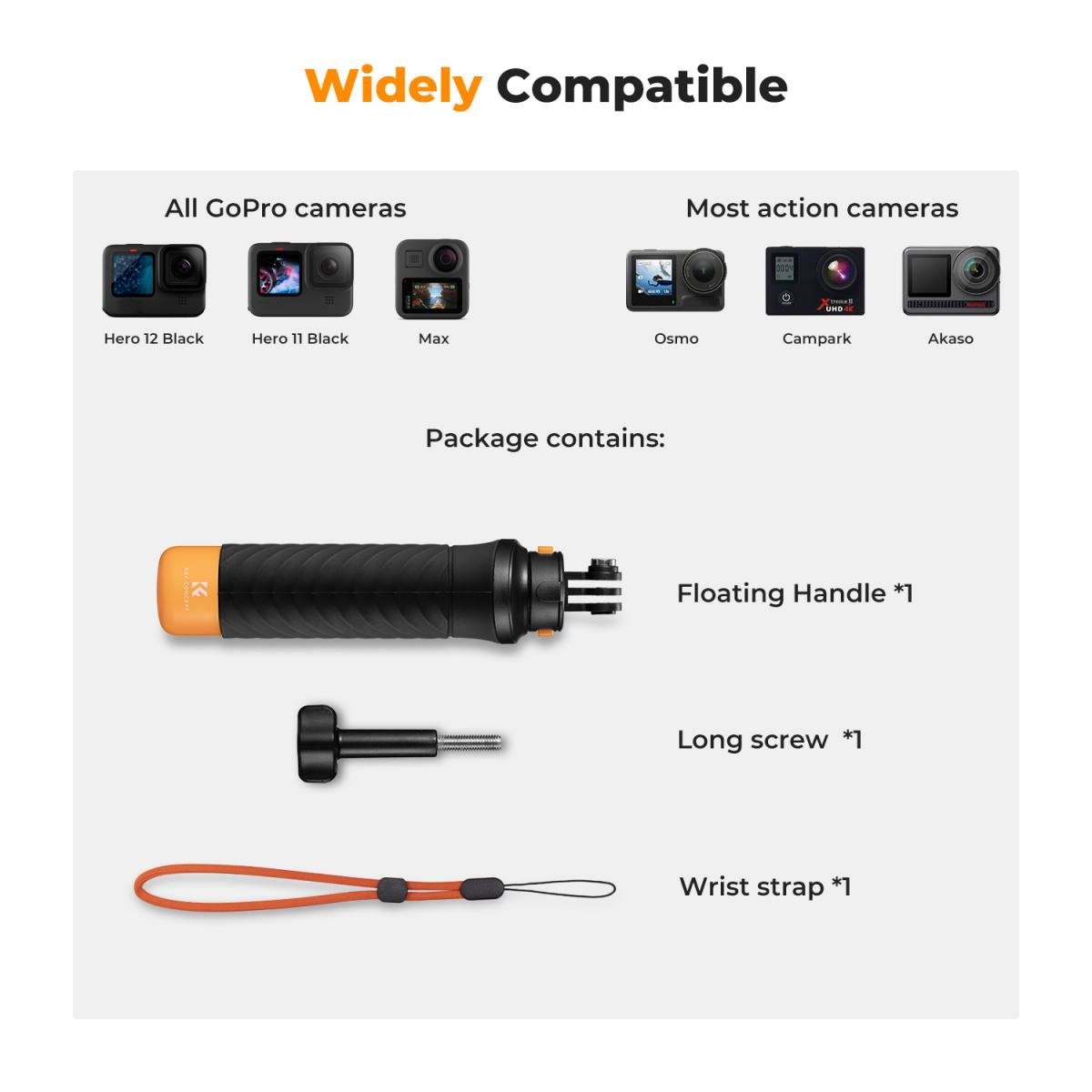 Gopro Waterproof Floating Handgrip Buoyancy Selfie Stick