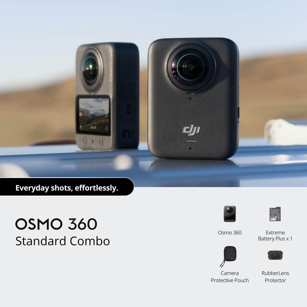 DJI Osmo 360 Action Camera Standard Combo - Vue ergonomie & commandes