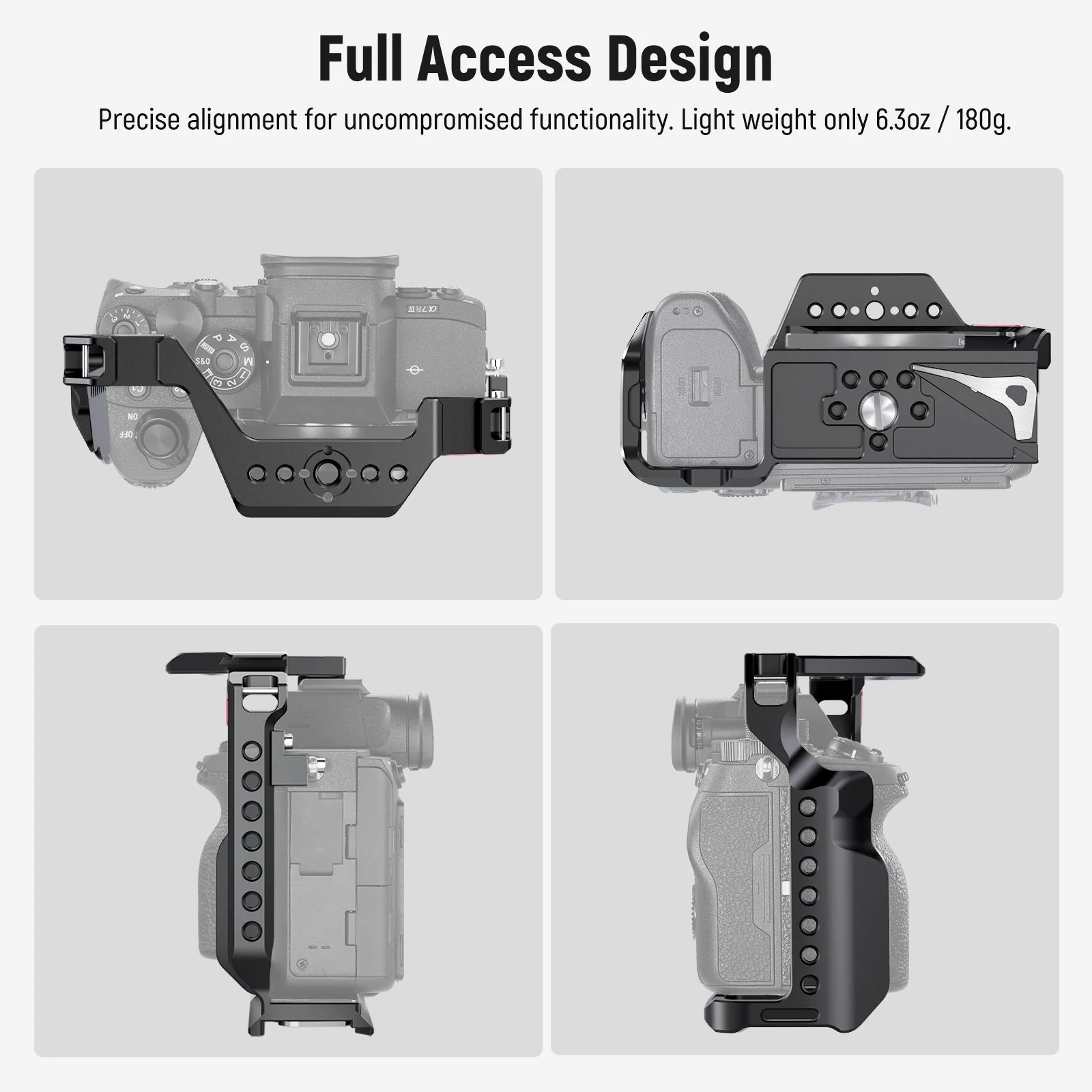 NEEWER CA004 Camera Cage Pour Sony a7RV/ a7IV/ a7RIV/ a7SIII/ a1 - Schéma technique officiel