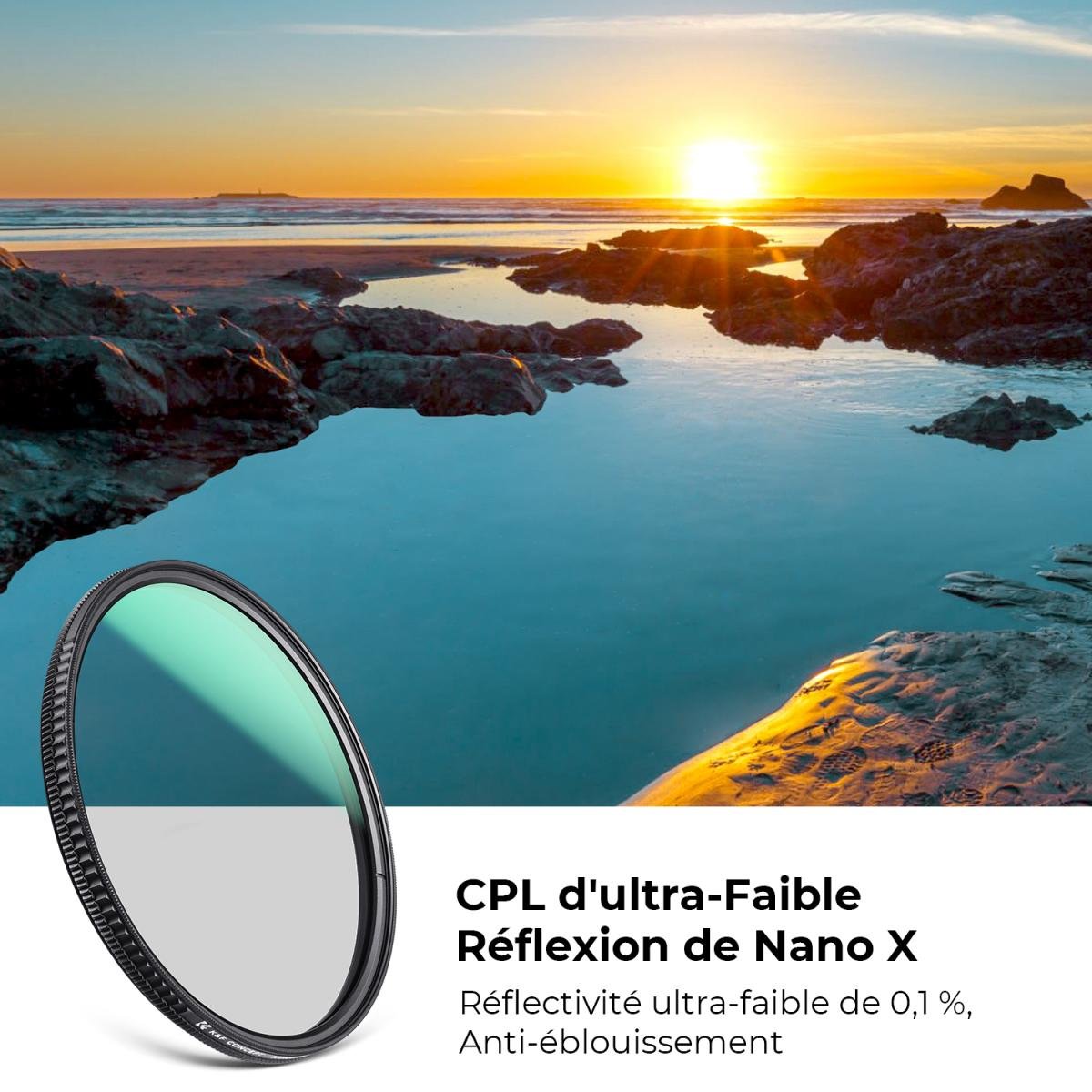 CPL Filtre 77mm Filtre Polarisant Circulaire 2
