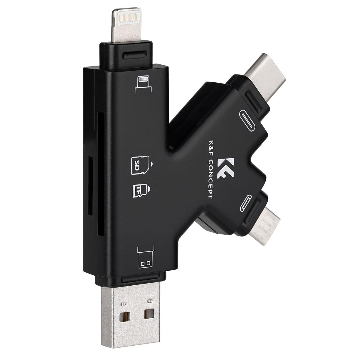 K&amp;F 4 in 1 Multi Interface SD Card Reader 3