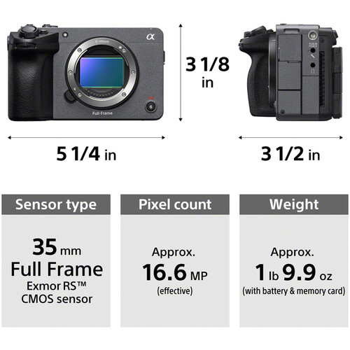 Caméra cinéma Sony FX5 - Schéma technique officiel